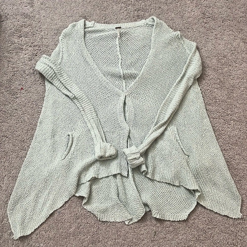 XS free people cardigan light green/teal